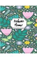 Weekly Acdemic Planner Jul 2019 - Jun 2020: Beautiful Organizer Schedule Stylish Green Floral background Monthly and Weekly Calendar Top goal and Focus Design cover with beautiful background w(10 Split Year Calendar)