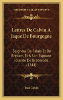 Lettres De Calvin A Jaque De Bourgogne: Seigneur De Falais Et De Bredam, Et A Son Espouse Jolande De Brederode (1744)(Latin)
