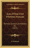 Actes D'Etat Civil D'Artistes Francais