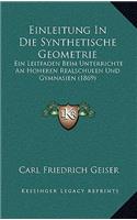 Einleitung in Die Synthetische Geometrie