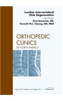 Lumbar Intervertebral Disc Degeneration, an Issue of Orthopedic Clinics