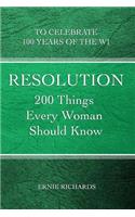 Resolution: 200 Things Every Woman Should Know(3 Women's Institute)