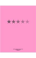 Cornell Notebook for Cornell Notes, 250 Numbered Pages, Pink Cover