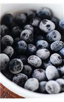 Bowl of Blueberries: 150 page lined 6? x 9? notebook/diary/journal