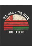 The Man The Myth The Legend: Oman Flag Sunset Personalized Gift Idea for Omani Coworker Friend or Boss 2020 Calendar Daily Weekly Monthly Planner Organizer