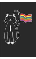 Gay Pride Cat Notebook - Owner Journal Planner: Lgbtq Flag Organizer For Men Women Daily Calendar Quarterly