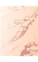 Bullet Journal: Beautiful Pink Marble and Rose Gold - 8.5 x 11 - 100 pages - Dot Grid Bullet Journal Notebook, Gift for Women and Teen Girls ( Cute Notebook for Gir