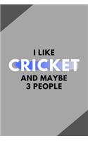 I Like Cricket And Maybe 3 People