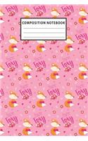 Composition notebook: Nifty Cute Cartoon Fox Wide Ruled Paper Notebook Journal Blank Lined Workbook for Teens Kids Students Girls for Home School College for Writing Note(5 Fox Journal Notebook)