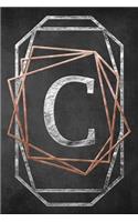 Chalkboard Foiling Minimalist Letter Notebook - C
