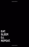 Eat Sleep Dj Repeat: Six Column Ledger Cash Book, Accounting Ledger Notebook, Business Ledger Book, 8.5" x 11", 100 pages(6 Six Column Ledger)