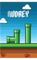 Audrey: Vintage Video Game Personalized Name Notebook Journal Diary Sketchbook with 120 Lined Pages 6x9