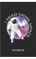 I Need More Space Notebook: Large 6x9 Classic 110 Dot Grid Pages Notebook for Notes, Lists, Musings, Bullet Journaling, Calligraphy and Hand Lettering or School.