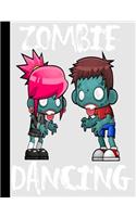 Zombie Dancing Notebook, College Ruled - 100 sheets / 200 pages, 9.75