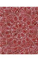 Journal Notebook Mandala Pattern 4: 172 Page Blank Journal 8 x 10 Size, Unlined For Journaling, Writing, Planning or Doodling.(87 Artsy Plain Journals)