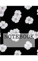 Notebook: Petals (Black), Lake District. Squared (8.5 X 11): Squared Paper Notebook: Petals (Black), Lake District. Squared (8.5 X 11): Squared Paper Notebook