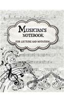 Musician's Notebook For Lecture and Notation