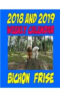 2018 and 2019 Weekly Calendar Bichon Frise