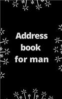 Address book for man