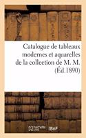 Catalogue de Tableaux Modernes Et Aquarelles de la Collection de M. M.