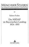 Die Nsdap Im Bayerischen Landtag 1924-1933