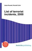 List of Terrorist Incidents, 2000