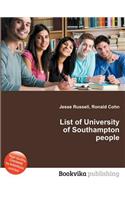 List of University of Southampton People