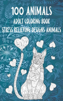 Adult Coloring Book Stress Relieving Designs - 100 Animals