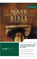 NASB, Reference Bible, Giant Print, Personal Size, Bonded Leather, Black, Red Letter Edition