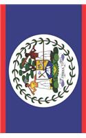 Belizean Flag Journal: Blank Lined Diary