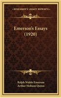 Emerson's Essays (1920)