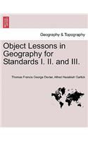 Object Lessons in Geography for Standards I. II. and III.