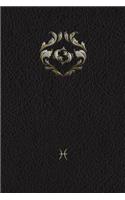 Monogram Pisces Journal: Blank Diary Journal Log Notebook(76 Monogram Black 365 Lined)