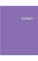Notebook: Classic Notebook - Large (8.5 x 11 inches) -: 100 Pages - SILVER writing