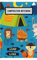 Camping Unruled Composition Notebook
