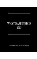 What Happened In 1993 - What Happened During Your Birth Year Gift Journal: The Year You Were Born Book 7.5x9.25 120 Pg Journal Notebook Better Than A Card Birthday Retirement Cheap Gift