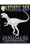 Dinosaurs Coloring Book For Adults (Floral Tangle Art Therapy