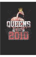 Queens Are Born In 2010: Graph Paper Notebook - Birthday Gift or Anniversary Gift Idea