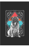 Pug Retro: Pug Dogs Notebook, Blank Lined (6" x 9" - 120 pages) Animal Themed Notebook for Daily Journal, Diary, and Gift