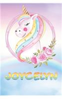 Joycelyn: Joycelyn's Unicorn Personal Custom Named Diary Planner Perpetual Calendar Notebook Journal 6x9 Personalized Customized Gift For Someone Who's Surnam