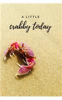 A Little Crabby Today: The perfect cute crab on a sandy beach blank lined journal to write about your moods, feelings, emotions, thoughts or journeys.