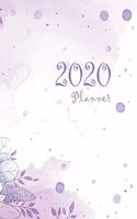 2020 Planner: Planner is key to success: 100 pages Purple Beautiful Flower cover, Calendar 2019-2020, Weekly Monthly 2020 Planner Organizer with Motivational quot