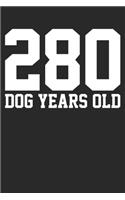 Gift Notebook: 40th Birthday Dog Years 6x9 Dot Grid 120 Pages