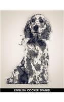 English Cocker Spaniel: Notebook with Alternate Lined and Blank Pages for Writing & Drawing(16 Dog Novelty Art Journal)