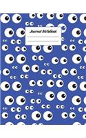 Journal Notebook: Eyeballs 8.5 X 11 College Ruled Paper Notebook, Appreciation Gift, Quote Journal or Diary - Unique Inspirational Present for Friend, Family, Teacher