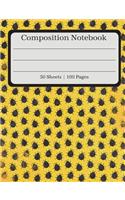 Composition Notebook: Beetle Insect Composition Book (100 Pages - 50 Sheets)