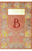 Monogram "b" Notebook: Blank Journal Diary Log(2 Monogram Nouveauthree 150 Lined)