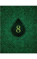 Monogram "8" Sketchbook: Blank Art Pad Notebook Journal(34 Monogram Chartreuse 150 Sketch)