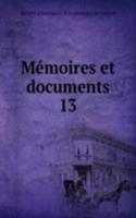 Memoires et documents