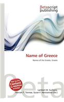 Name of Greece: (English)